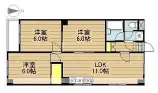 永井マンションA【1階】の間取り