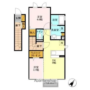 グリーンコートけやきE【2階】の間取り