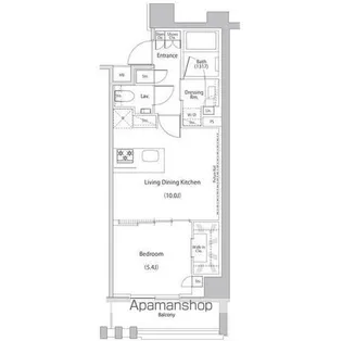ザ・パークハビオ文京江戸川橋【2階】の間取り