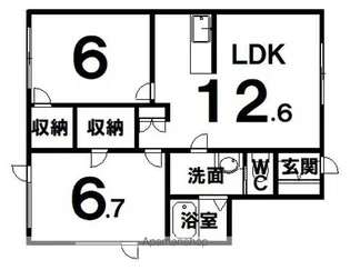 ビラ文苑3号館【2階】の間取り