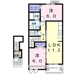 ラポール【2階】の間取り