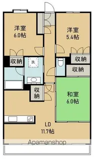 東仙台六番館【3階】の間取り