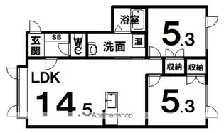 WEST PARK【1階】の間取り