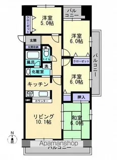 ダイアパレス上之町弐番館【1202号室】の間取り