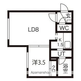 アーバンクラスタ元町Ⅱ【4階】の間取り