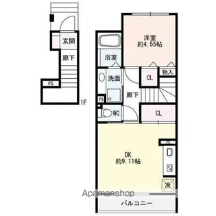 Shalom芦池【2階】の間取り