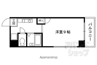 ラフィーネ四条堀川【9階】の間取り