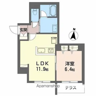 クオリスタ神宮参道【101号室】の間取り