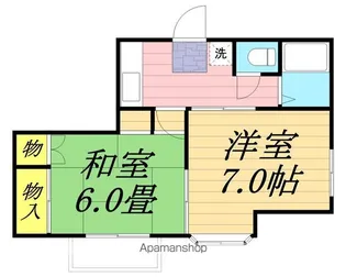 アップルエステート東黒松【202号室】の間取り