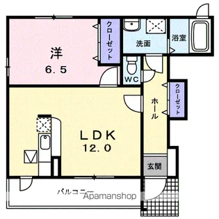 セント・フローラ B【1階】の間取り