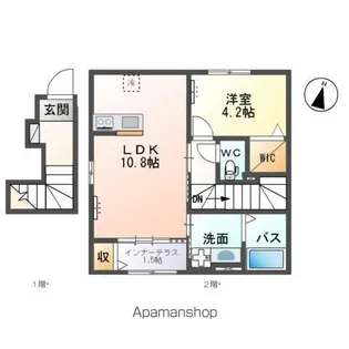 鶴が丘4丁目アパート【2階】の間取り