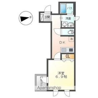 グランディールHATADA【4階】の間取り