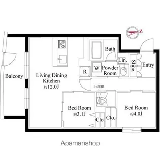 ルネサンスコート目黒南【1階】の間取り