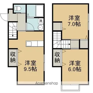 第4コーポZEN【B号室】の間取り