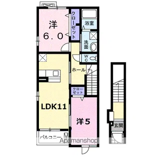 エーデルハイム ミキ【2階】の間取り