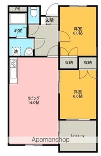 パレスM1【201号室号室】の間取り