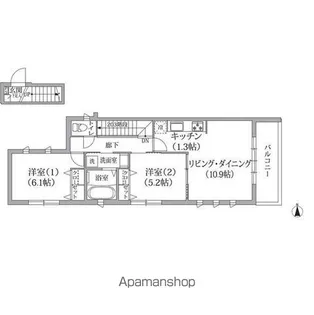 ハイネス深沢 A棟【2階】の間取り