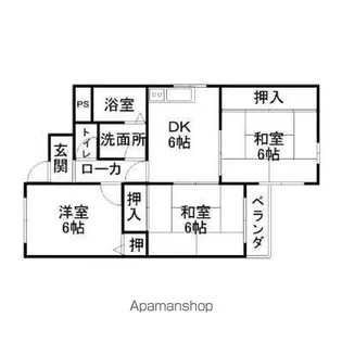 ウエストリバーハイツ【205号室】の間取り
