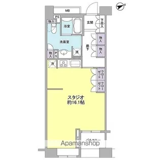 パークフラッツ銀座イースト【4階】の間取り