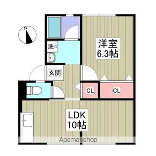 パナヴィレッジエッグB【1階】の間取り