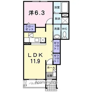 レクサスⅠ A【1階】の間取り