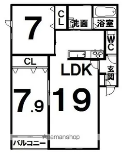 シロン【301号室】の間取り