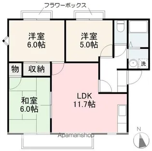 フレグランス木太A・B【2階】の間取り