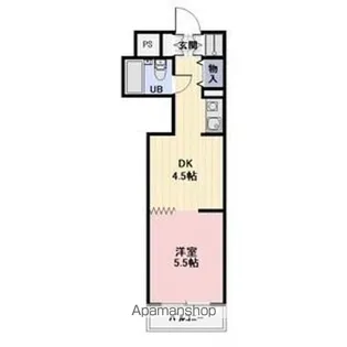 1DKの間取り画像