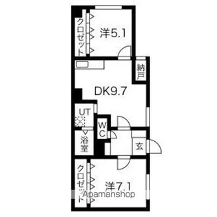 舞雪亭【2F号室】の間取り