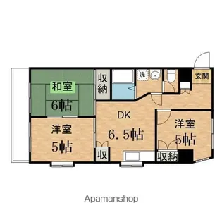 オークハイツ多摩【3階】の間取り