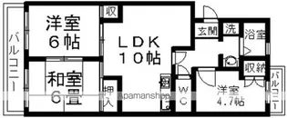 カーサライトワンA【2階】の間取り