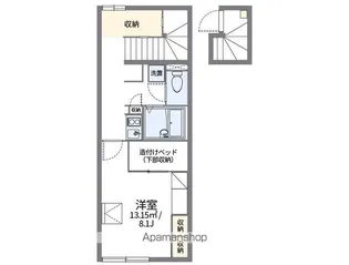 レオパレスなごみ【2階】の間取り