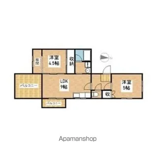 第2シャトーこがね【4階】の間取り