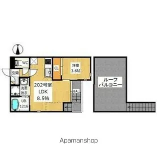 GRANDTIC KRS II【2階】の間取り