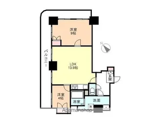 信開アーバンシティセントラル【11階】の間取り