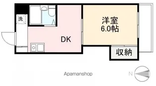 東田町ハイツ【206号室】の間取り