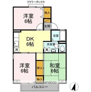 クレスト松代 ABCD【1階】の間取り