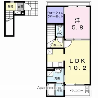 1LDKの間取り画像