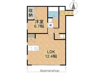 リヴィエールトピカピュア【6階】の間取り