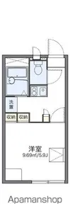 レオパレスフレッシュ汐垂【2階】の間取り