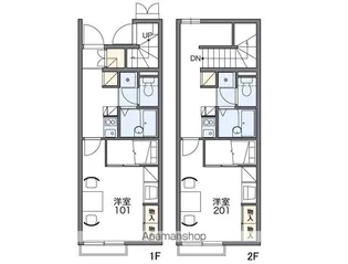 レオパレスグランコルムⅡ【204号室】の間取り