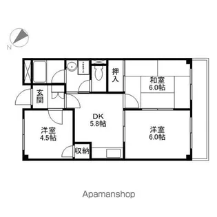 TWINAVENUE【B406号室】の間取り