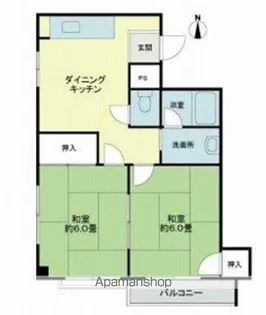 北町コーポ3号棟【2階】の間取り