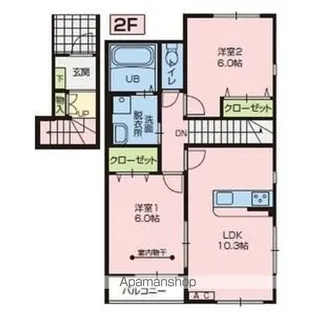 LHOTSE(ロ—ツェ)【2階】の間取り