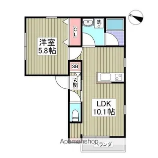 M・プーロニンフェア【3階】の間取り