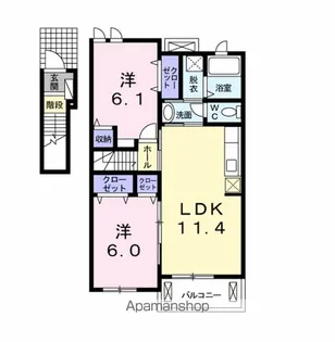 ヴァーサ白鳥Ⅱ【2階】の間取り