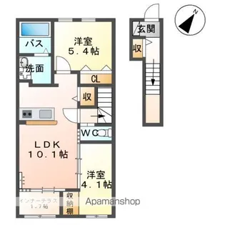 ルミーナ開成【207号室】の間取り