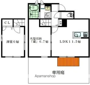 CALM HOME【1-A号室】の間取り