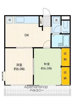 エステート小山第一【203号室号室】の間取り