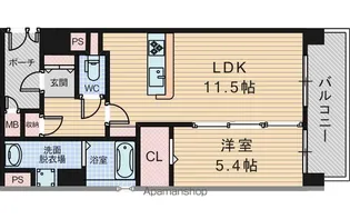 アグレアーブル【7階】の間取り